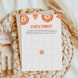 Pizza Baby shower Baby Bingo Spel Kaart