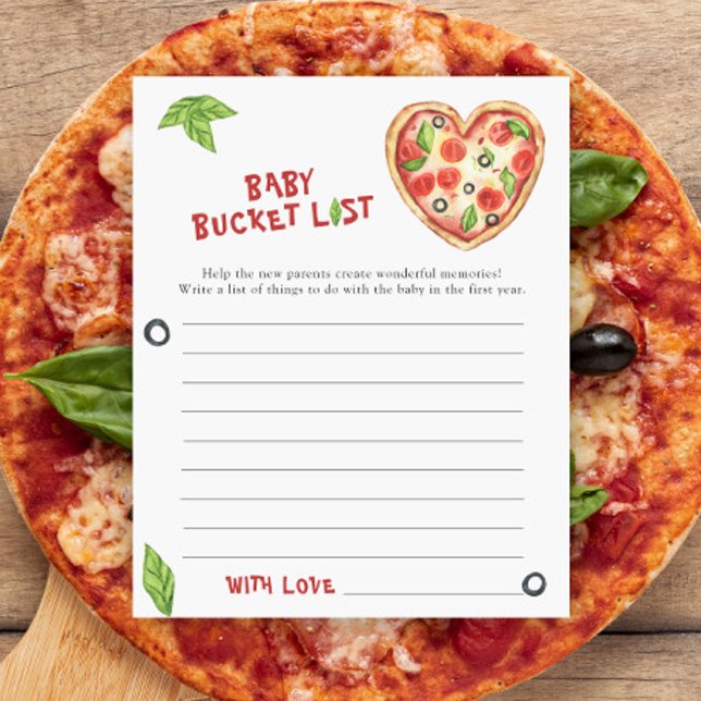 Pizza baby shower - Baby emmerlijst (Creator heeft geüpload)