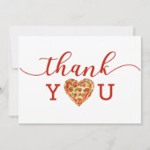 Pizza Baby shower bedankkaart – Fun Food Theme (Voorkant)