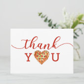 Pizza Baby shower bedankkaart – Fun Food Theme (Staand voorkant)