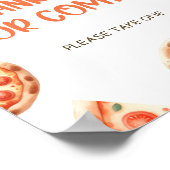 Pizza Baby shower Bedankt voor het komen teken Poster (Hoek)