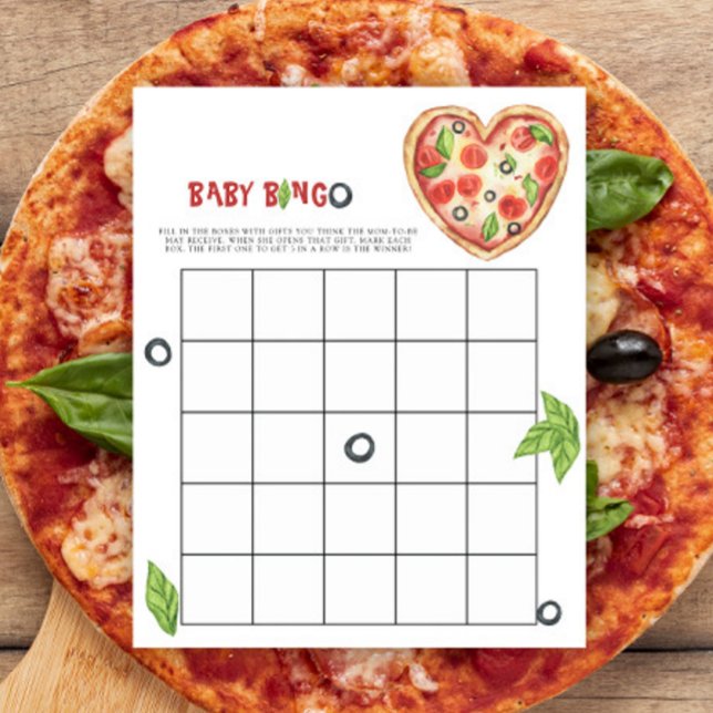 Pizza Baby shower Bingo spel (Creator heeft geüpload)