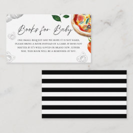Pizza Baby shower Boek Aanvraag Informatiekaartje