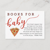 Pizza Baby shower Boek Aanvraag Kaart – Boeken voo (Voorkant)