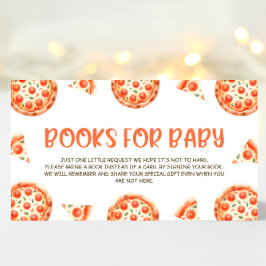 Pizza Baby shower boeken voor Baby Informatiekaartje