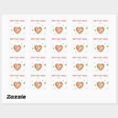 Pizza Baby shower boekenplank - Baby's eerste bibl Vierkante Sticker (Vel)