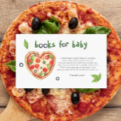 pizza baby shower - books for baby ticket informatiekaartje