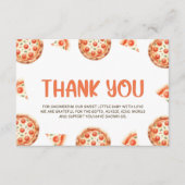 Pizza Baby shower Dank u kaart (Voorkant)