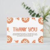 Pizza Baby shower Dank u kaart (Staand voorkant)