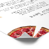 Pizza Baby shower een bericht van het Bump Sign Poster (Hoek)