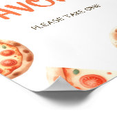 Pizza Baby shower Favorieten Teken, Slice Slice Ba Poster (Hoek)