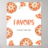 Pizza Baby shower Favorieten Teken, Slice Slice Ba Poster (Voorkant)