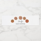 Pizza Baby shower flesetiket Waterfles Etiket (Enkel label)