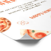 Pizza Baby shower fopspeen jacht spel teken Poster (Hoek)