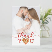 Pizza Baby shower Foto Dank u kaart – Leuk Co-ed (Staand voorkant)