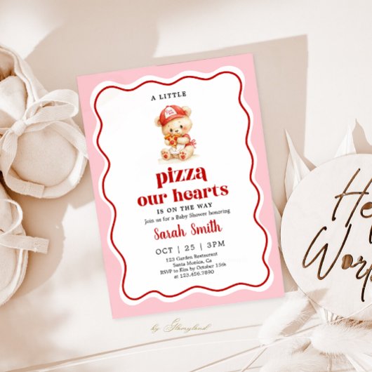 Pizza Baby Shower Invitation Kaart