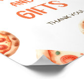Pizza Baby shower Kaarten en cadeaubordje Poster (Hoek)