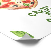 pizza baby shower - kaarten en cadeaus poster (Hoek)