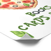pizza baby shower - kaarten en cadeaus poster (Hoek)