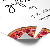 Pizza Baby shower Kaarten en geschenken teken Poster (Hoek)