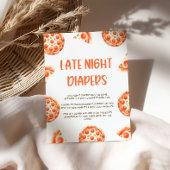 Pizza Baby shower Late Night Luiers Teken Poster