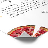 Pizza Baby shower Late Night Luiers Teken Poster (Hoek)