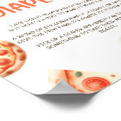 Pizza Baby shower Late Night Luiers Teken Poster (Hoek)
