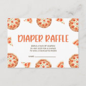 Pizza Baby shower Luier Raffle Informatiekaartje (Voorkant)
