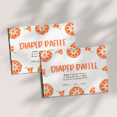 Pizza Baby shower Luier Raffle Informatiekaartje