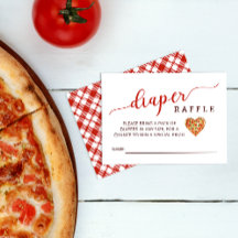 Pizza Baby shower Luier Raffle Kaart | Voedselthem