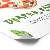 Pizza baby shower - luier raffle poster (Hoek)