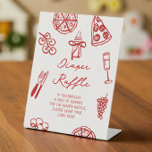 Pizza Baby shower Luier Raffle Teken Reclamebord Met Voetstuk