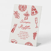 Pizza Baby Shower Luierspelbord Bord Reclamebord Met Voetstuk (Voorkant)