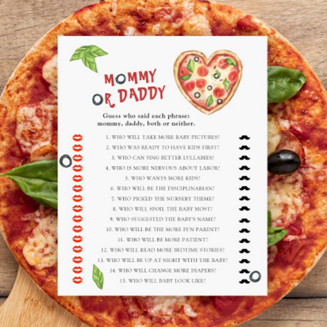 Pizza baby shower - mommy or daddy game (Creator heeft geüpload)