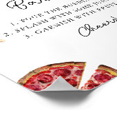 Pizza Baby shower Momosa Bar Sign Poster (Hoek)