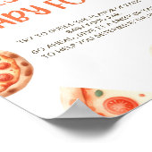 Pizza Baby shower Raad het Baby Food teken Poster (Hoek)