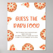 Pizza Baby shower Raad het Baby Food teken Poster (Voorkant)