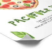 Pizza baby shower - speenzoekspel poster (Hoek)