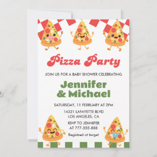 Pizza Baby Shower Uitnodigingen Pizza Feest Pacifi