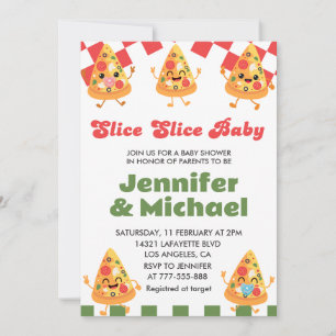 Pizza Baby Shower Uitnodigingen Slice Slice Baby