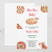 PIZZA BABYSHOWER UITNODIGING (Voorkant / Achterkant)
