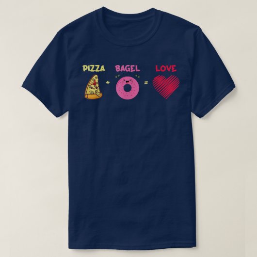 Pizza Bagel Lover Funny Cute 1432977 T-shirt (Design voorkant)