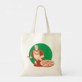 Pizza Baker Canvas tas (Achterkant)