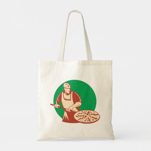 Pizza Baker Canvas tas (Achterkant)