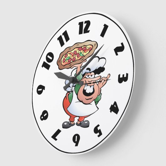 Pizza Baker Clock Grote Klok (Hoek)