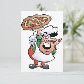Pizza Baker Invitatie Kaart (Staand voorkant)