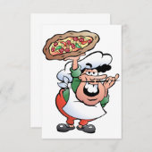 Pizza Baker Invitatie Kaart (Voorkant / Achterkant)