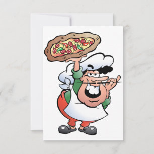Pizza Baker Invitatie Kaart