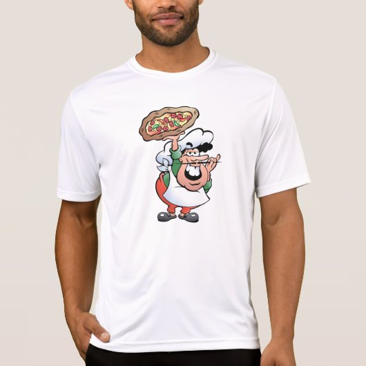 Pizza Baker Mannen Actief T-shirt (Voorkant)