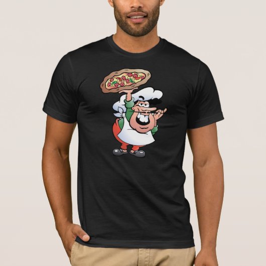 Pizza Baker Mannen T-Shirt (Voorkant)